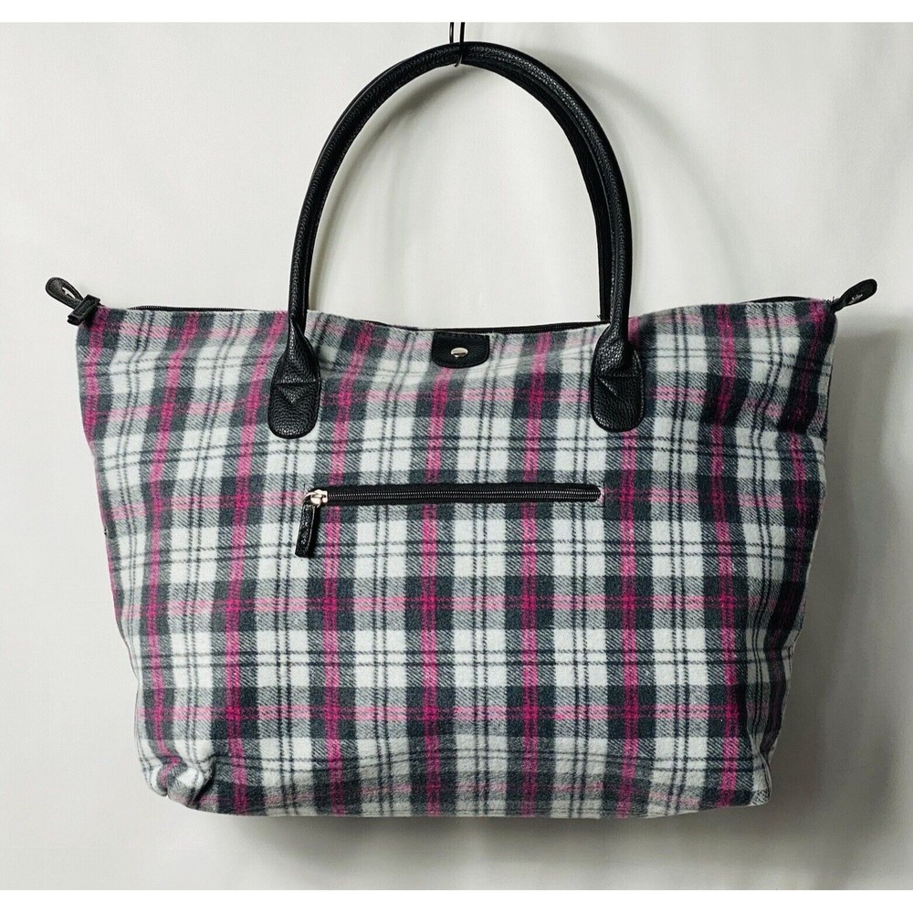Flannel Plaid Set of 2 Tote Bags New (22”x15”x6”/15”x10”x4”) - Picture 2 of 11